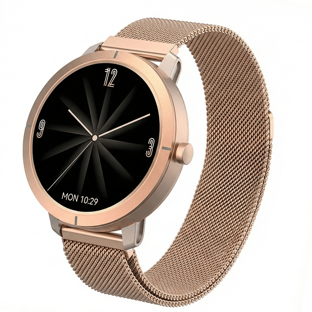 Blavec pametni sat W-20 Solea HD AMOLED GPS glasovni poziv - ružičasto zlato + 2 remena slika 2