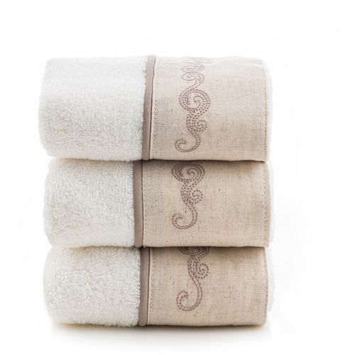 Hera - Ecru Ecru Wash Towel Set (3 Pieces) slika 2