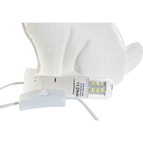 Stolna svjetiljka DKD Home Decor Bijela Porculan LED Pas (25 x 10 x 19 cm) slika 2