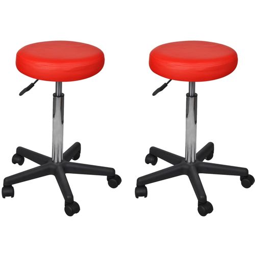 Uredski stolci od umjetne kože 2 kom crveni 35,5 x 98 cm slika 1