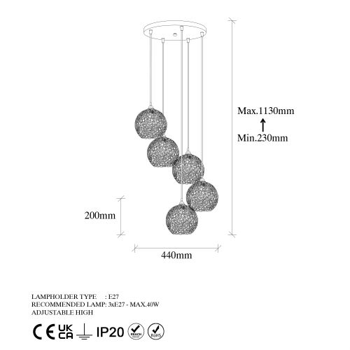 Luster Hay - 11895 Crni slika 6