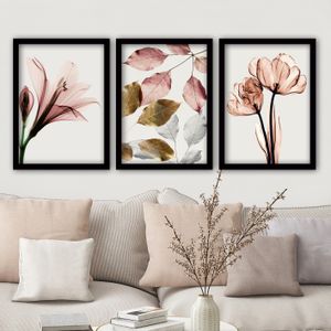 3SC194 Multicolor Decorative Framed Painting (3 Pieces)