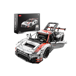 Licencirani auto na daljinsko upravljanje i sastavljanje 1:8 Audi R8 GT3 Rastar - bijeli - 3322 elemenata