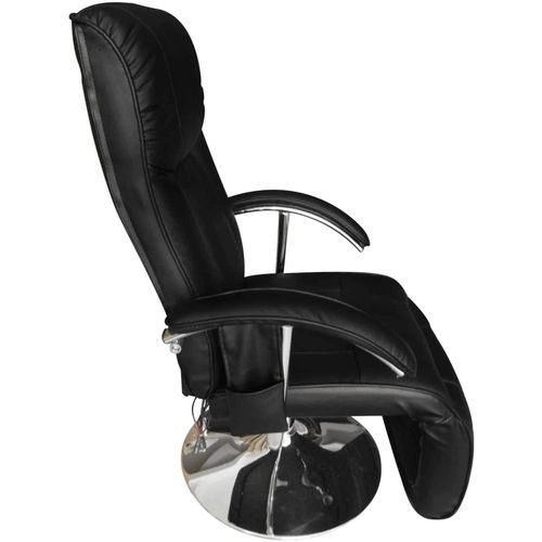 Masažna stolica od umjetne kože crna slika 43