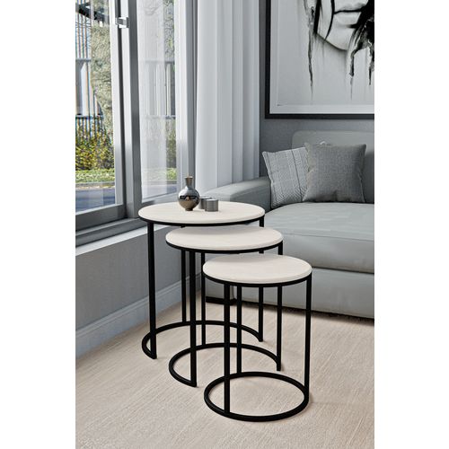 Lisa - White White Nesting Table (3 Pieces) slika 2