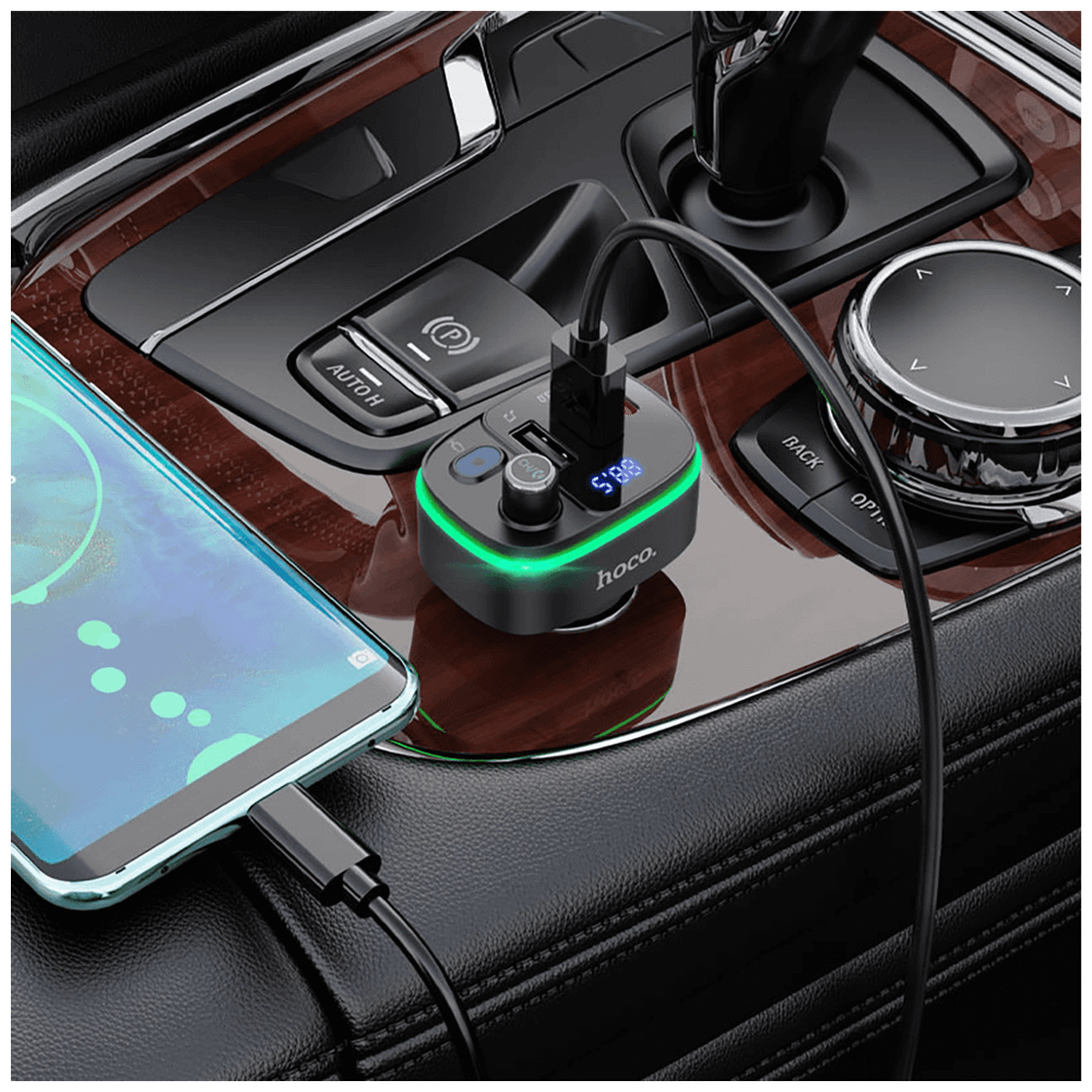 hoco. FM modulator, E62,Bluetooth,12/24 V,2xUSB, 1xUSB-C,PD20W - E62 Fast slika 6