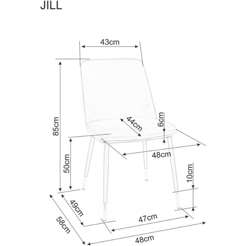 Stolica JILL - Baršun slika 3