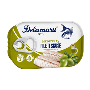 Delamaris fileti skuše u mediteran ulju, 125 g