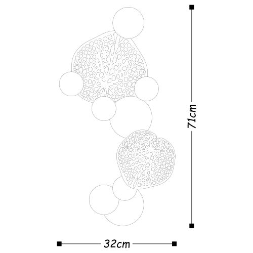 Wallity Metalna zidna dekoracija, Supine slika 3