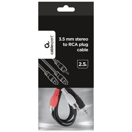 CCA-458-2.5M Gembird 3.5 mm stereo to RCA plug kabl 2.5 m slika 4