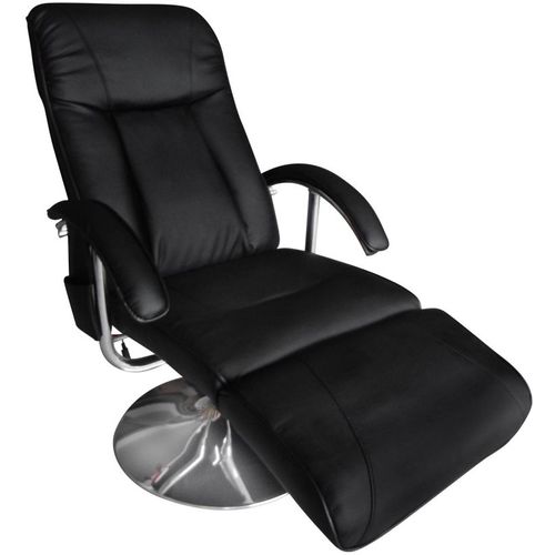Masažna stolica od umjetne kože crna slika 18