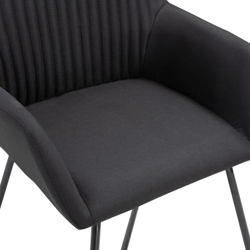 Blagovaonske stolice od tkanine 4 kom crne slika 20