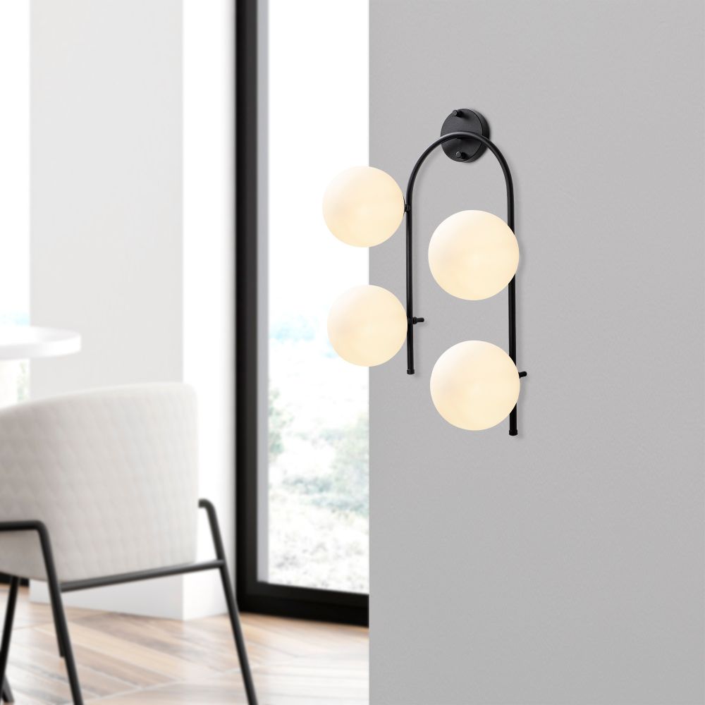 Jewel - 10595 Crna Krem Zidna Lampa slika 2