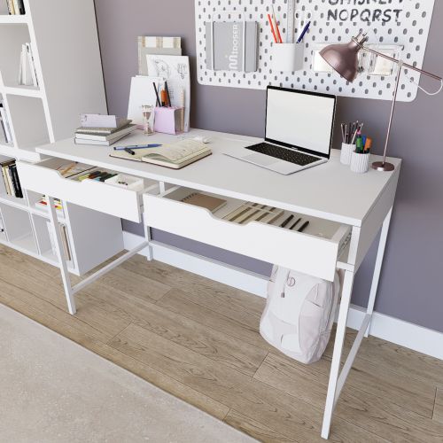 Duru 1600-47 White Study Desk slika 8