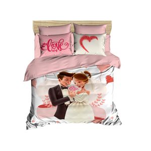 214 White
Pink Double Duvet Cover Set