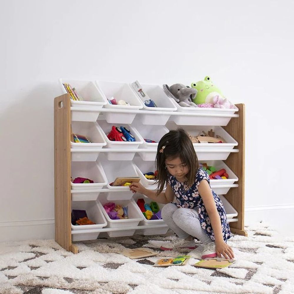 Kinder Home Dječija polica za igračke, Natur/Bijela slika 9
