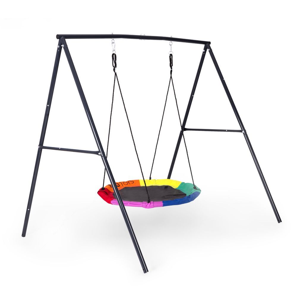 ECOTOYS vrtna dječja ljuljačka „ gnijezdo” 100 cm s čeličnim okvirom slika 4