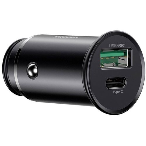 Baseus PPC USB A/C auto punjač, ​​QC4, VOOC (crni) slika 3