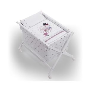 Interbaby kolijevka set white Amorosos pink