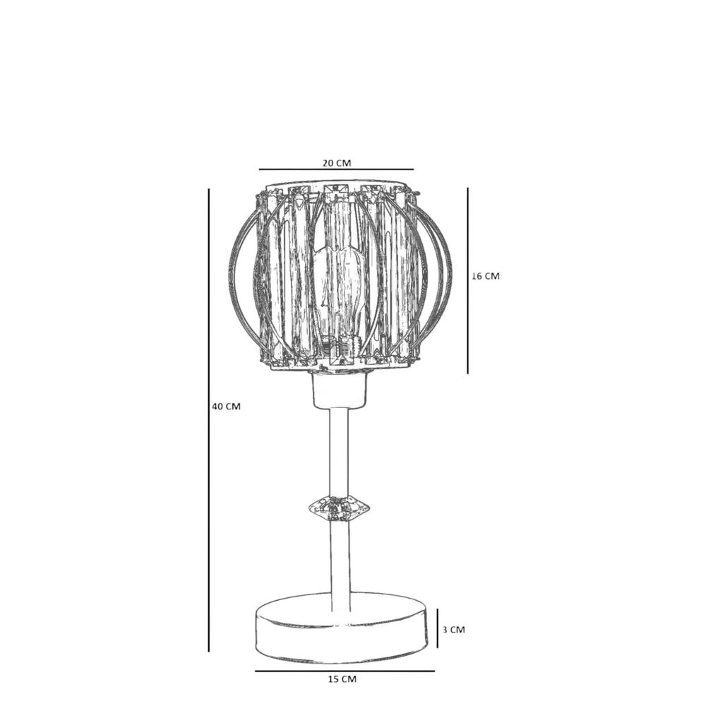 Opviq Stolna lampa 588, zlatna slika 4