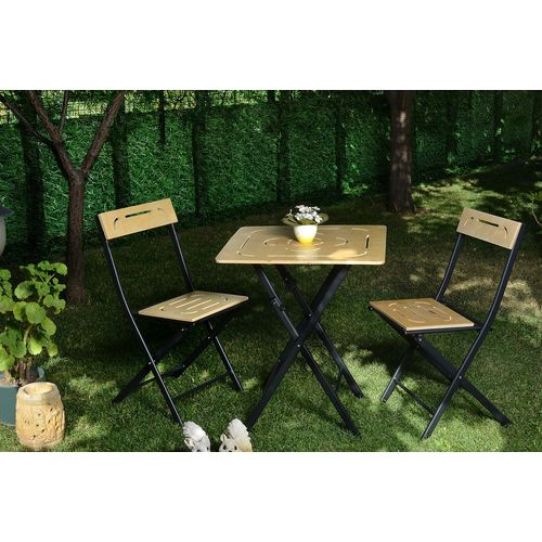Floriane Garden Set vrtnih stolova i stolica (3 komada), smeđa crna boja, Bistro Set 8 slika 1