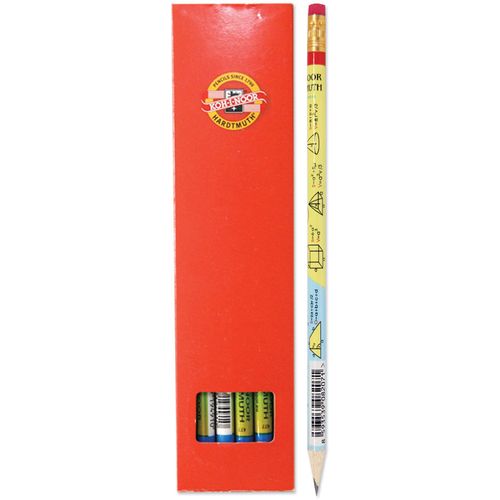Grafitna olovka HB KOH-I-NOOR s gumicom 1231 GEOMETRIJA, pakiranje 12/1 slika 1