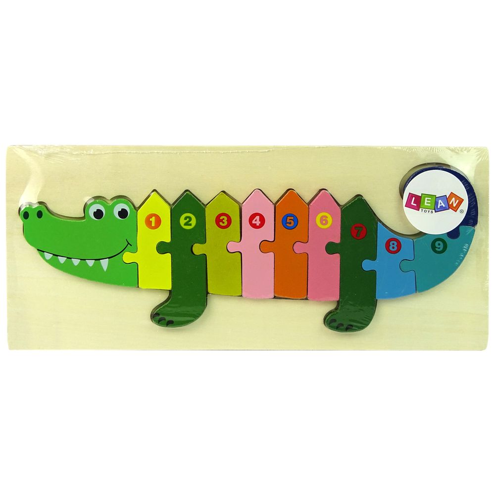 Set drvenih slagalica krokodil brojevi slika 1