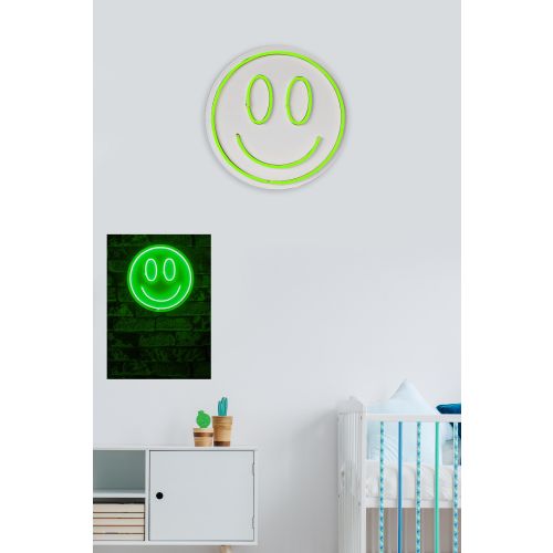 Wallity Ukrasna plastična LED rasvjeta, Smiley - Green slika 11