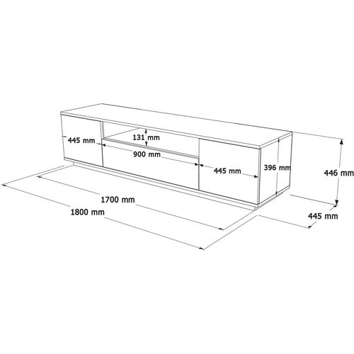 FR7 - AW Atlantic Pine
White TV Stand slika 12