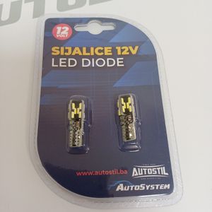 AutoSystem Sijalica LED 12V T10 24SMD CANBUS bijela - 2 kom.