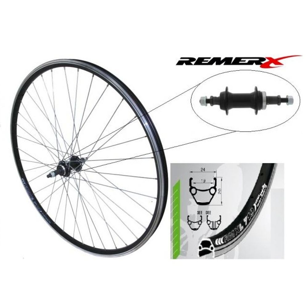 ZADNJI KOTAČ 28"/29" (622mm) CRNA GLAVA slika 1