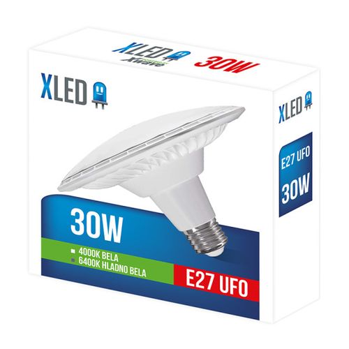 XLED E27 CL-SPO030 30W LED Sijalica 6400K/UFO/Fi150/185-265V/2250Lm/Hladno Bela slika 2