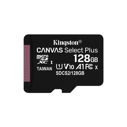 MC MicroSDXC Kingston 128GB CANVAS Select Plus 100R SDCS2/128G + Adapter slika 1