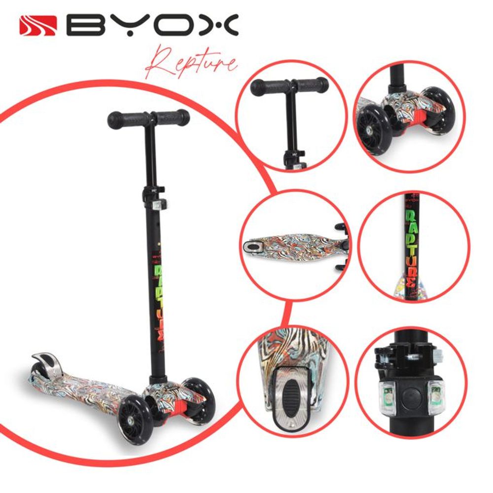 Byox Romobil Rapture, Crno-bijeli slika 5