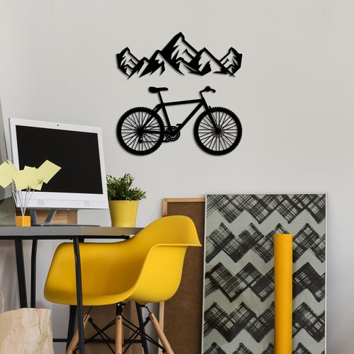 Wallity Metalna zidna dekoracija, Mountain And Bicycle - L slika 2