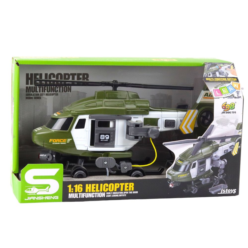 Svjetla i zvukovi nosila za kuke vojnog helikoptera, kaki 1:16 slika 3