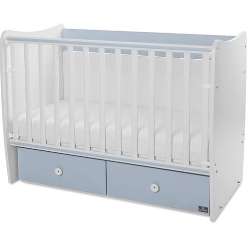 LORELLI MATRIX Modularni krevetić 4in1 s Mehanizmom Ljuljanja White/Baby Blue 120x60 cm slika 1