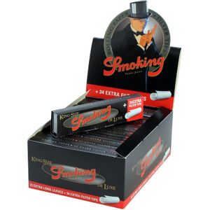 SMOKING papirići za motanje King Size De Luxe + 33 filtera  / Cijela kutija 24 komada