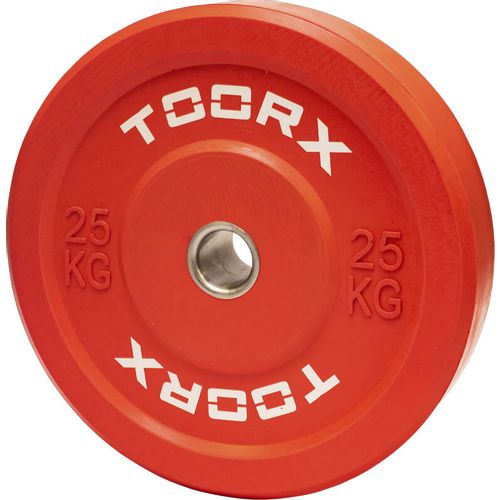 Olimpijski bumper pločati uteg Toorx 25 kg, crveni slika 1