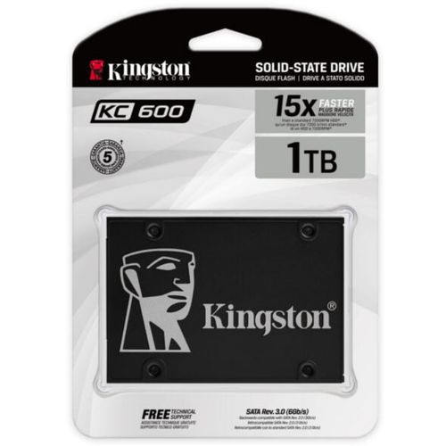 SSD KINGSTON KC600 1024GB 2.5" SATA3 crna slika 1