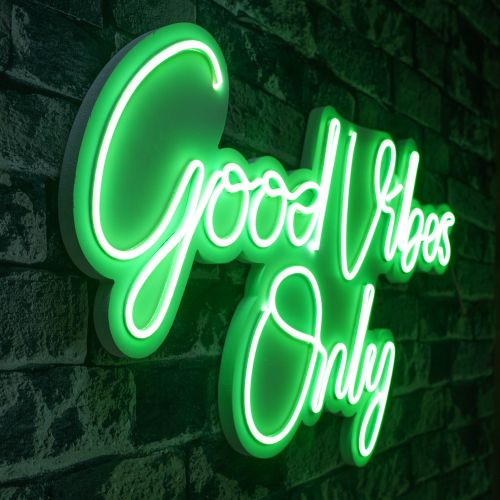 Wallity Ukrasna plastična LED rasvjeta, Good Vibes Only 2 - Green slika 7