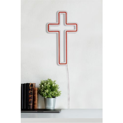 Wallity Ukrasna plastična LED rasvjeta, Cross Sign - Red slika 3