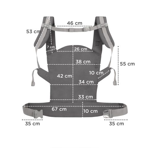 Kinderkraft Nosiljka Nino CONFETTI grey slika 5