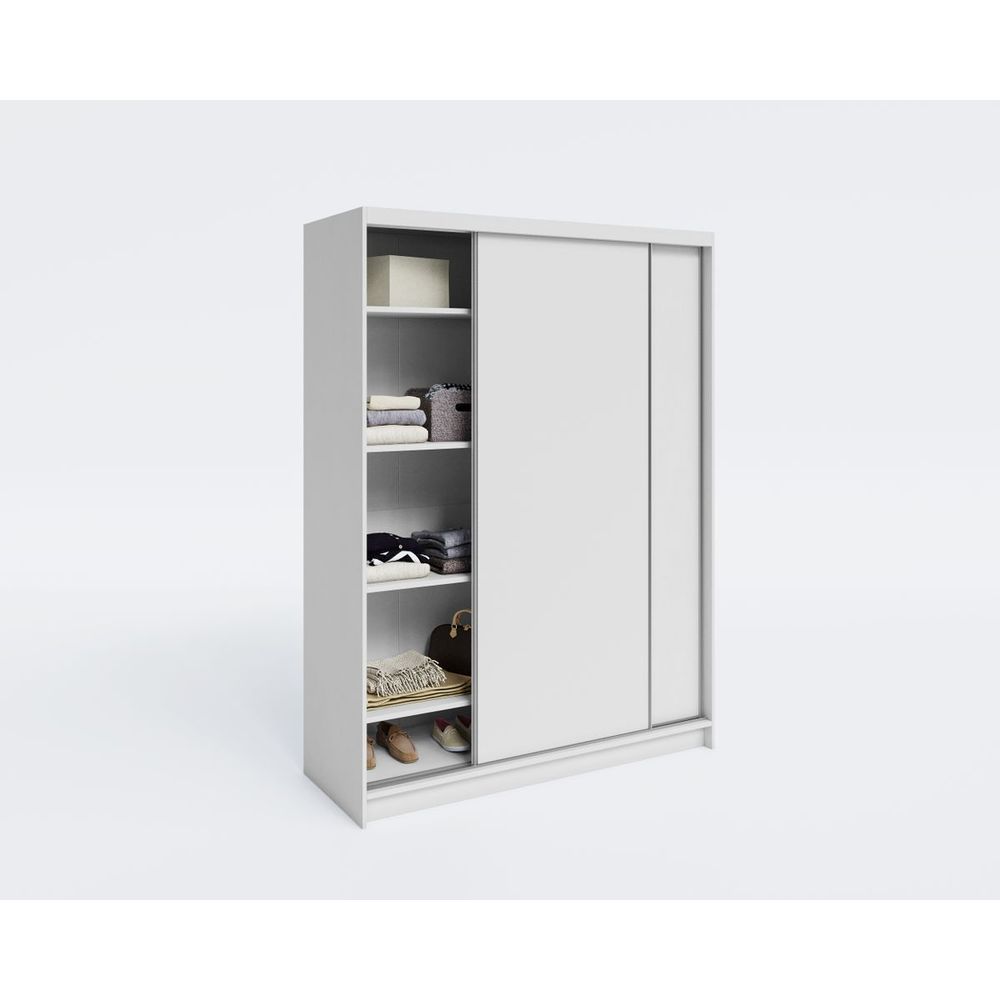 Ormar DENVER 160 sa kliznim vratima 218x160x60cm, Bijeli slika 2