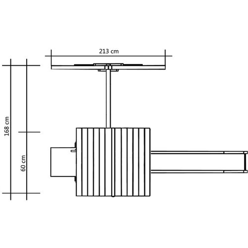 Kućica za igru s toboganom i ljestvama 228 x 168 x 218 cm drvo slika 29