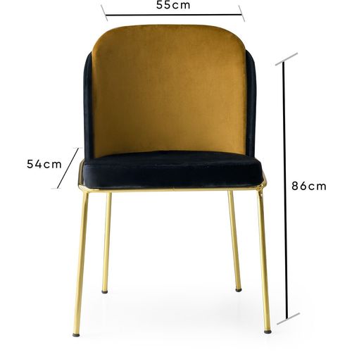 Dore - 106 V4 Black
Gold Chair Set (4 Pieces) slika 7
