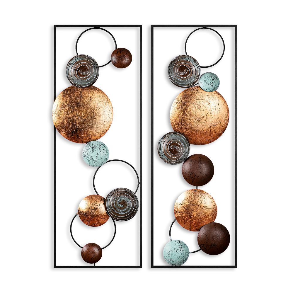 Decorative metal wall accessory Textured - 9, colour: multicolor slika 6