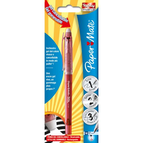 Gel Pen s gumicom PAPER MATE REPLY PREMIUM crvena blister slika 1