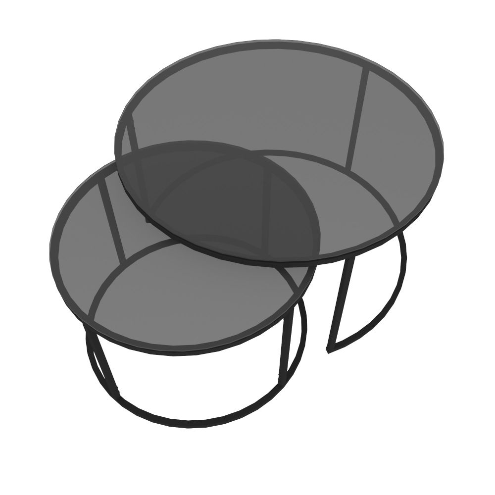 Set stolova za gniježđenje Tokyo - Black Black (2 komada) slika 7