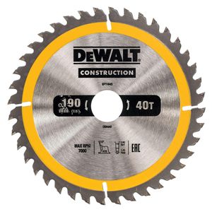 Dewalt list kružne pile za drvo 40 z 190x30mm dt1945